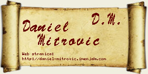 Daniel Mitrović vizit kartica